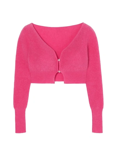 Shop Jacquemus Le Cardigan Alzou In Pink Pink