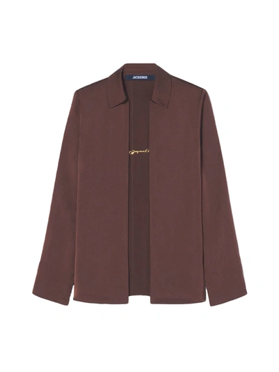 Shop Jacquemus La Chemise Notte In Brown Brown