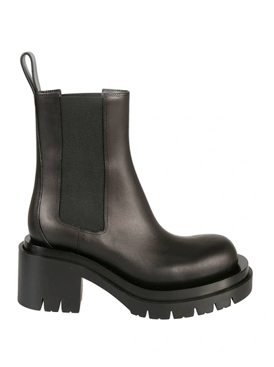 Shop Bottega Veneta Lug Ankle Boots In Black