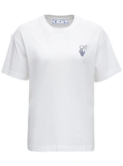 Shop Off-white White Cotton T-shirt With Arrows Print