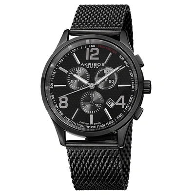 Shop Akribos Xxiv Black Dial Black Ion-plated Mens Watch Ak719bk