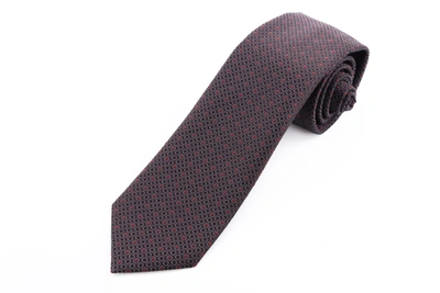Shop Ermenegildo Zegna Brown Micro-pattern Tie