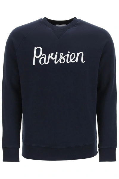 Shop Maison Kitsuné Maison Kitsune Parisien Print Sweatshirt In Mixed Colours