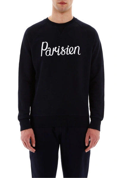 Shop Maison Kitsuné Maison Kitsune Parisien Print Sweatshirt In Mixed Colours