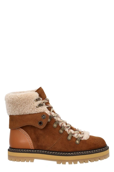Shop See By Chloé Eileen Ankle Boots In Brown