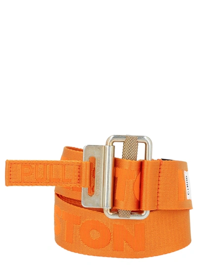 Shop Heron Preston Logo Patch Tape Belt In Orange