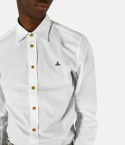 Shop Vivienne Westwood Classic Stretch Shirt In White