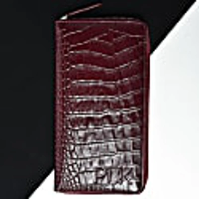 Plik Unisex Leather Wallet - Burgundy In Leather