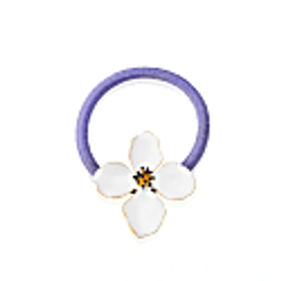 Milou Jewelry Clover Flower-embellished Ponytail Holder In Ponytail