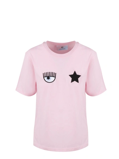 Shop Chiara Ferragni Eyestar Crewneck T In Pink