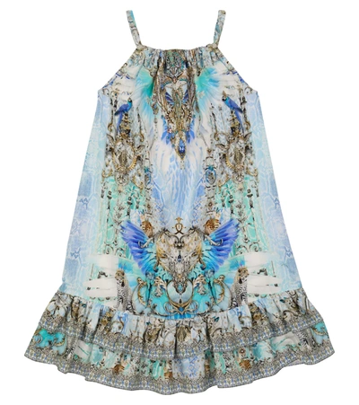 Shop Camilla Printed Cotton Dress In Blue