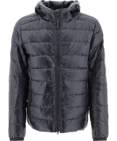 Shop Canada Goose Crofton Hooded Down Jacket In Black