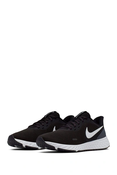 Shop Nike Revolution 5 Running Shoe In 002 Black/white