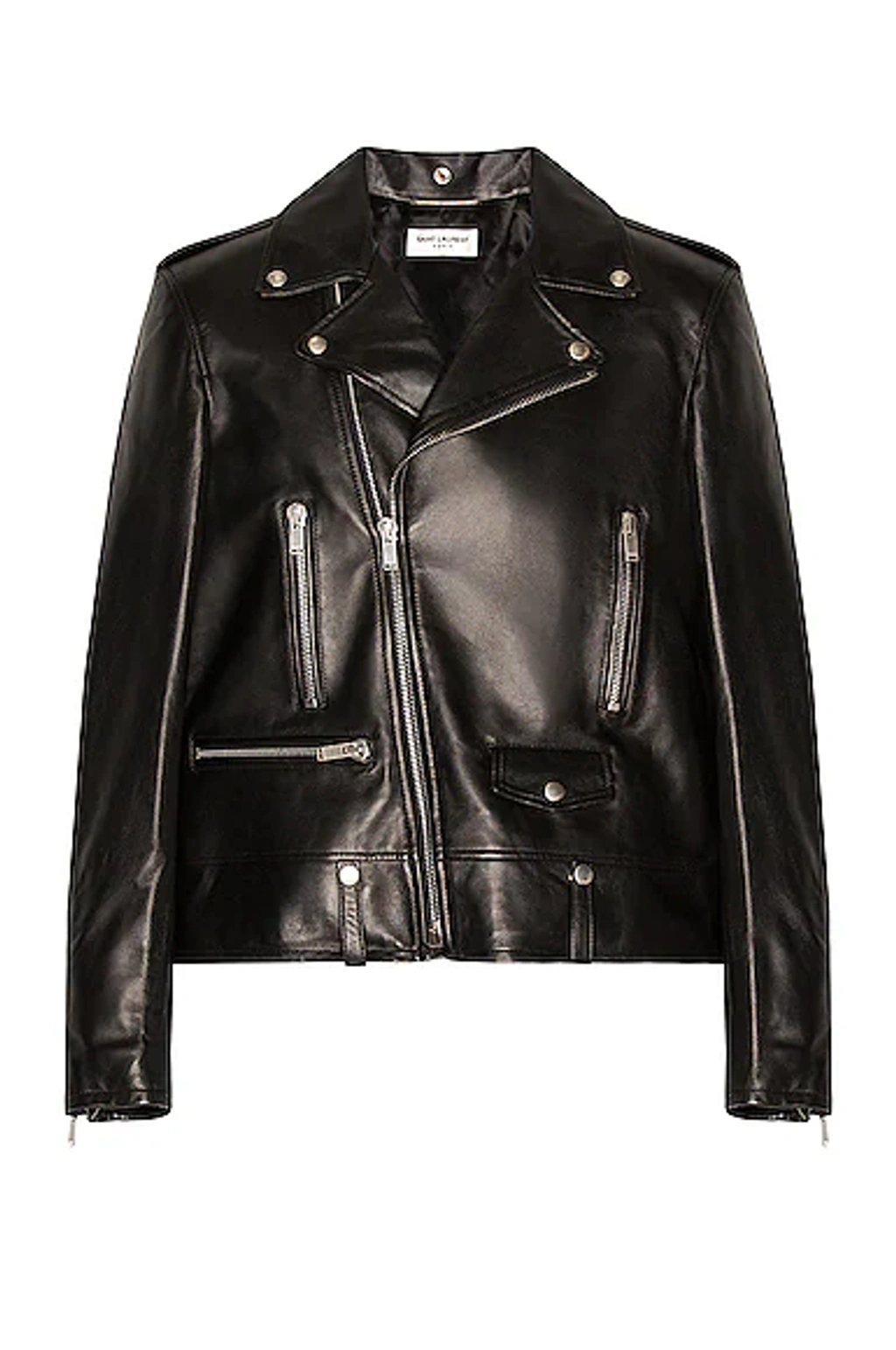 Saint Laurent Cocktail Print Biker Jacket In Black | ModeSens Saint Laurent Cocktail Print Biker Jacket In Black | ModeSens