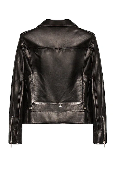 Saint Laurent Cocktail Print Biker Jacket In Black