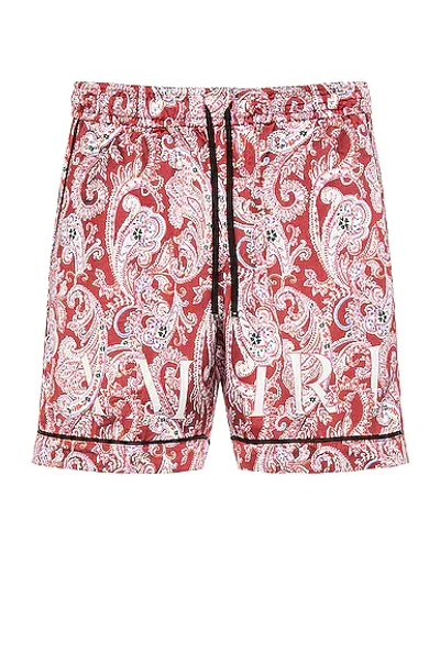 Shop Amiri Paisley Pj Shorts In Red