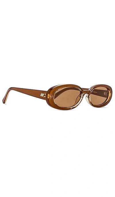 Shop Le Specs Outta Love Sunglasses In Cognac