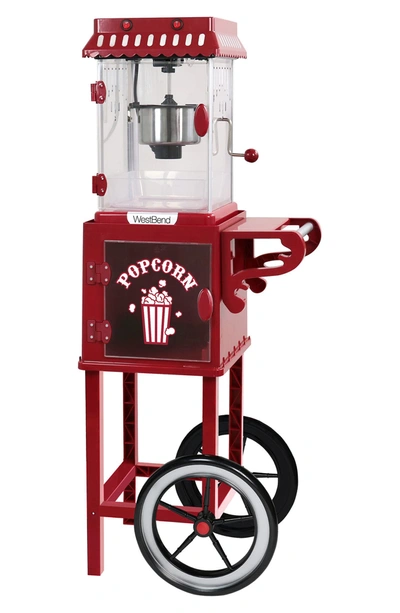 Shop West Bend Mini Popcorn Cart In Red