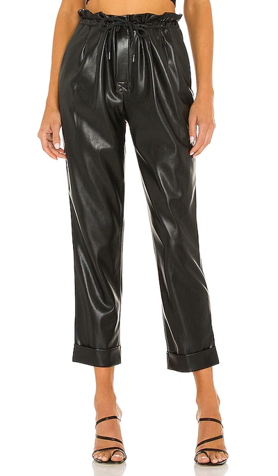 Shop Alice And Olivia Liliana Vegan Leather Pant In Black