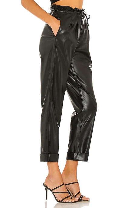 Shop Alice And Olivia Liliana Vegan Leather Pant In Black