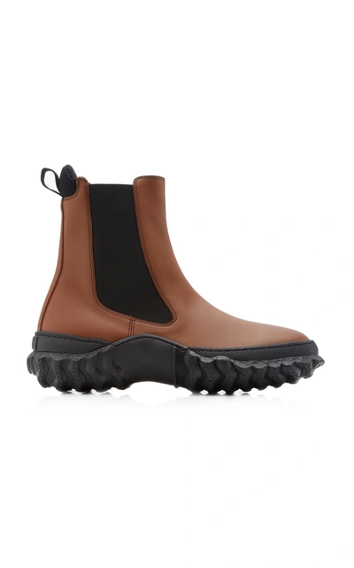 Shop Marni Women's Leather Chelsea Boots In Brown