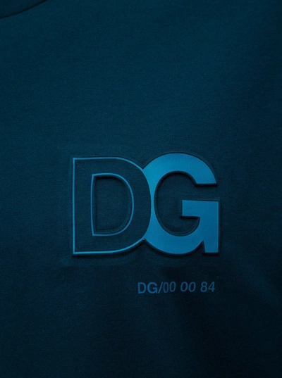 Shop Dolce & Gabbana Blue Cotton T-shirt With Logo