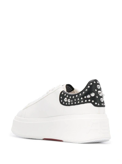 Shop Ash Moby Leather Sneakers With Studs In White