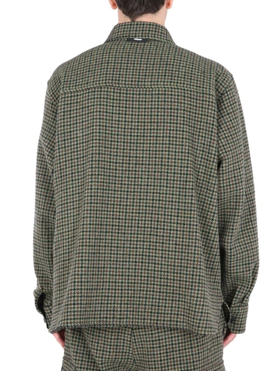 Shop Msgm Shirt With Logo In Green