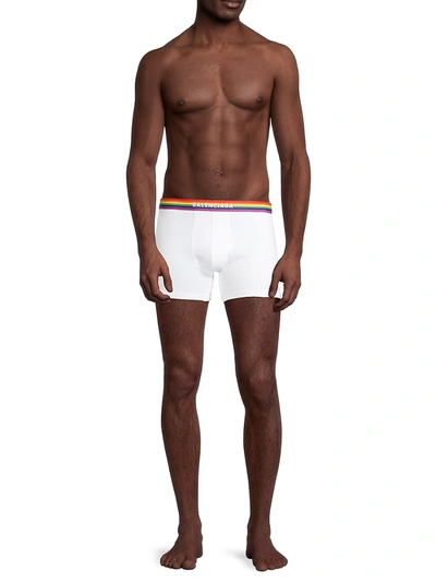 Shop Balenciaga Men's Pride Boxer Briefs In Black