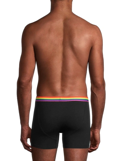 Shop Balenciaga Men's Pride Boxer Briefs In Black