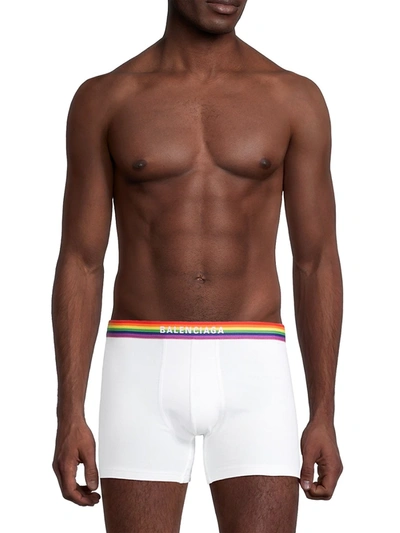 Shop Balenciaga Men's Pride Boxer Briefs In Black