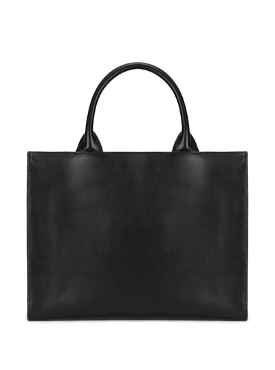 Shop Dolce & Gabbana Beatrice Leather Handbag In Black