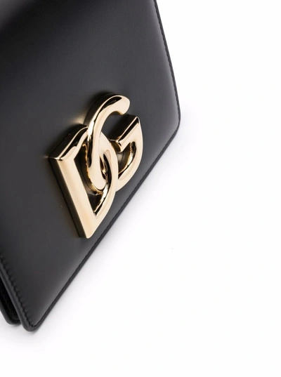 Shop Dolce & Gabbana Dg Millenials Black Leather Crossbody Bag