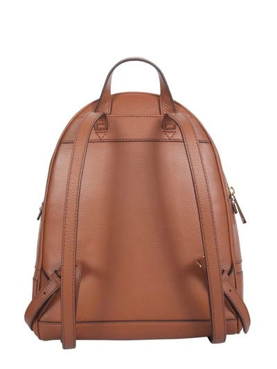 Shop Michael Michael Kors Medium Rhea Zip Backpack In Buff