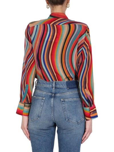 Ps By Paul Smith Swirl-print Silk Shirt In Multicolour