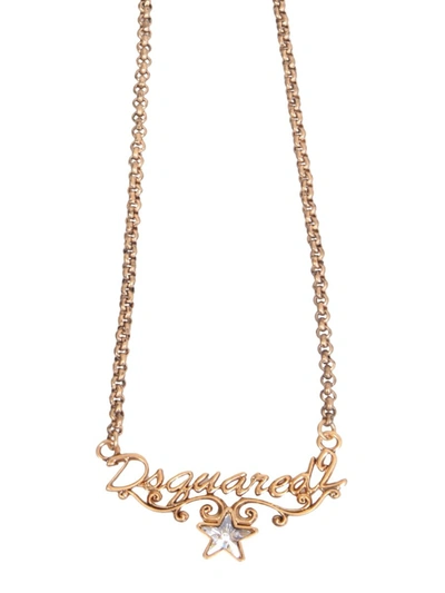 Shop Dsquared2 Twinkle Necklace In Gold