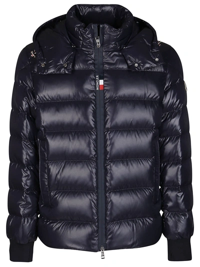 Shop Moncler Quilted Down Jacket In Navy