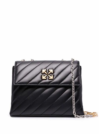 Shop Off-white Jackhammer 24 Quilted Leather Crossbody Bag In Black