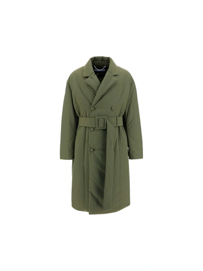 Shop Off-white Coat In Green No Color