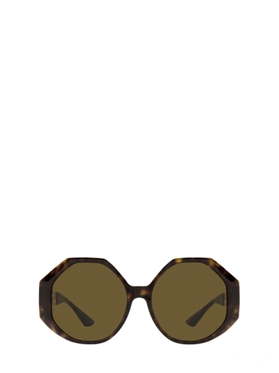 Shop Versace Ve4395 Havana Sunglasses