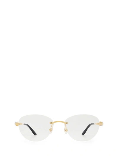 Shop Cartier Ct0224o Gold Glasses
