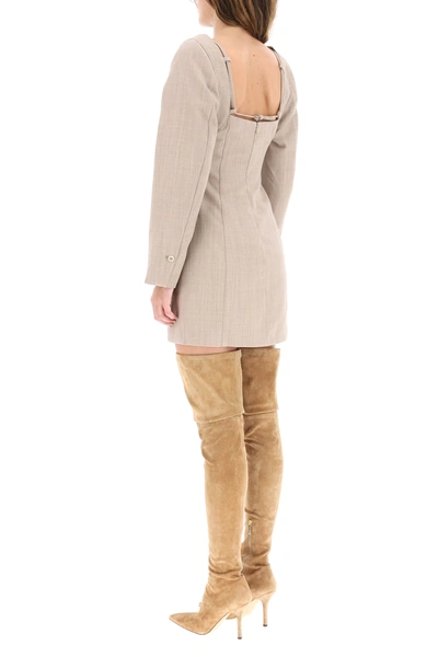 Shop Jacquemus La Robe Maniu Dress In Beige