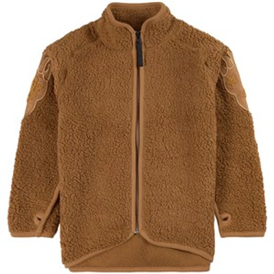 Molo Kids Fleece Ulan Zip-up Sweater In Brown