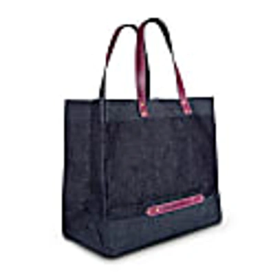 Heating & Plumbing London Leave No Trace" Denim Tote Bag - Purple