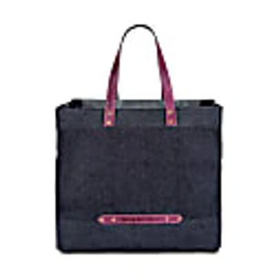 Heating & Plumbing London Leave No Trace" Denim Tote Bag - Purple
