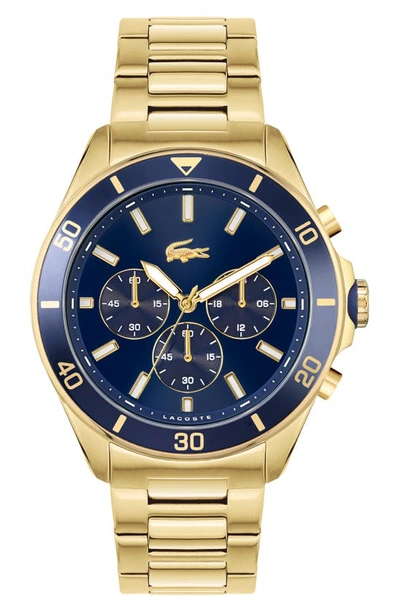 Shop Lacoste Tiebreaker Chronograph Bracelet Watch, 44mm In Blue
