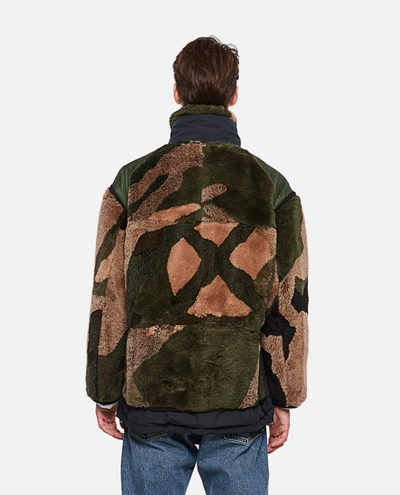 Sacai X Kaws Reversible Faux Fur Nylon Blouson In Grün | ModeSens