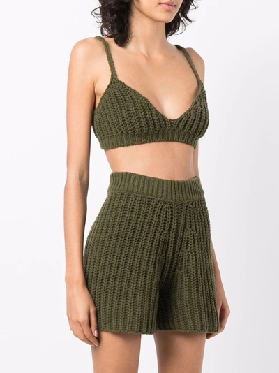 Shop Alanui Knitted Bralette Top In Mixed Colours