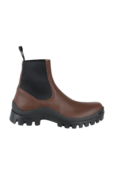 Shop Atp Atelier Boots Brown In Nebbiolo