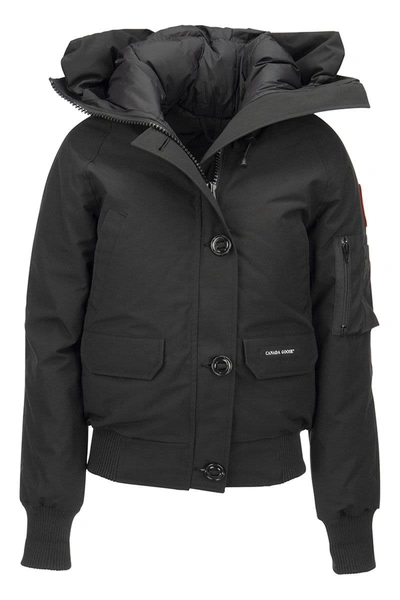 Canada Goose Chilliwack - Bomber Jacket With Hood Lining In Black | ModeSens